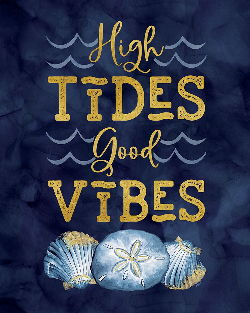 Deep  Blue Sea X on Navy art print by Tara Reed for $57.95 CAD