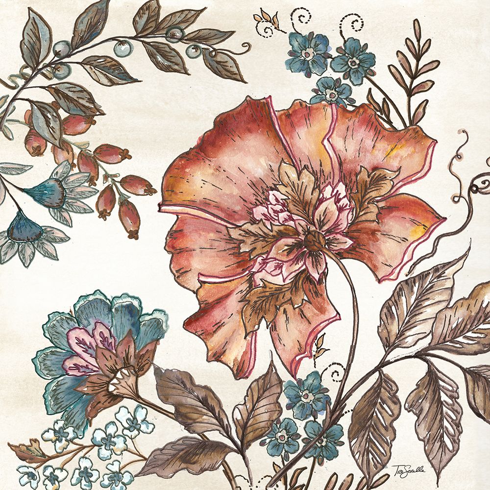 Garden  Vines I on White art print by Tre Sorelle Studios for $57.95 CAD