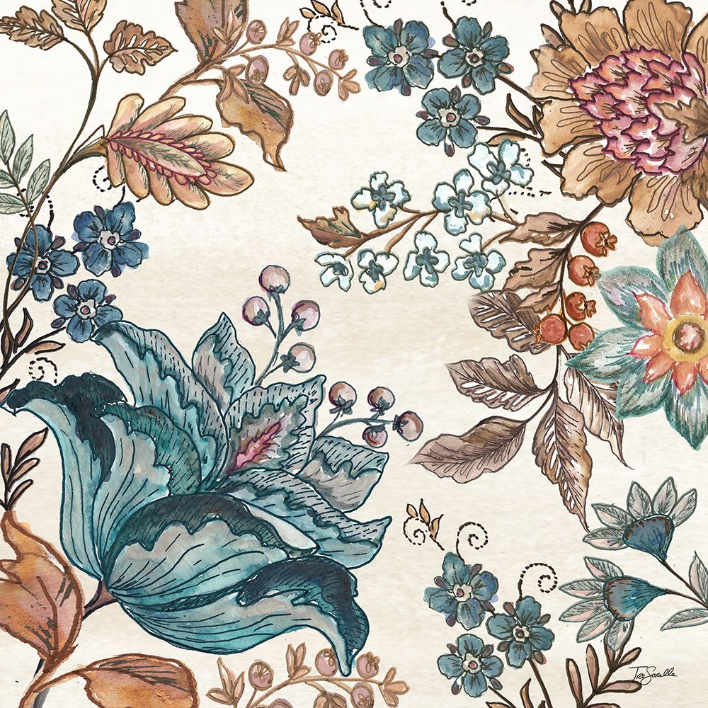 Garden  Vines II on White art print by Tre Sorelle Studios for $57.95 CAD