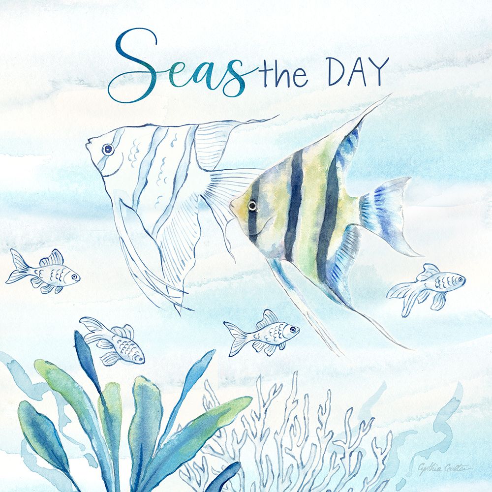 Great Blue Sea XX art print by Cynthia Coulter for $57.95 CAD