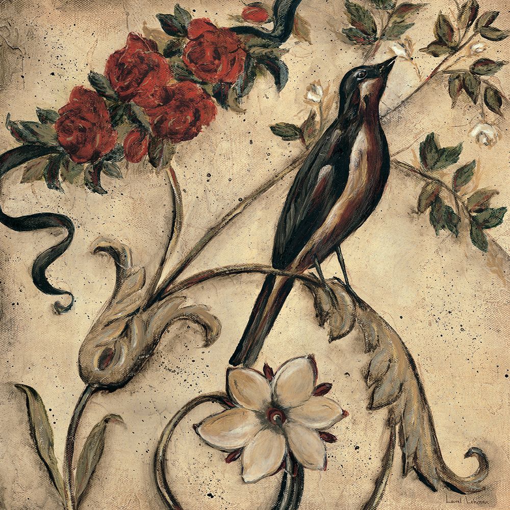 Crimson Song Bird 1 art print by Laurel Lehman for $57.95 CAD
