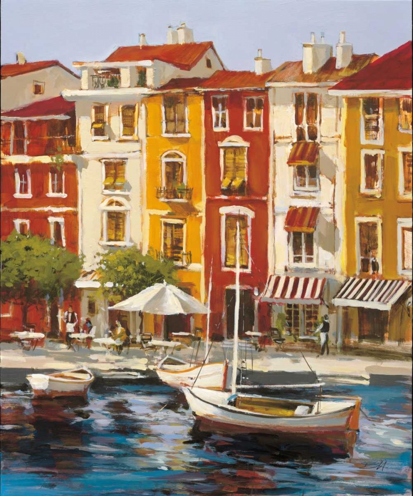 Mediterranean Waterfront I art print by Brent Heighton for $57.95 CAD