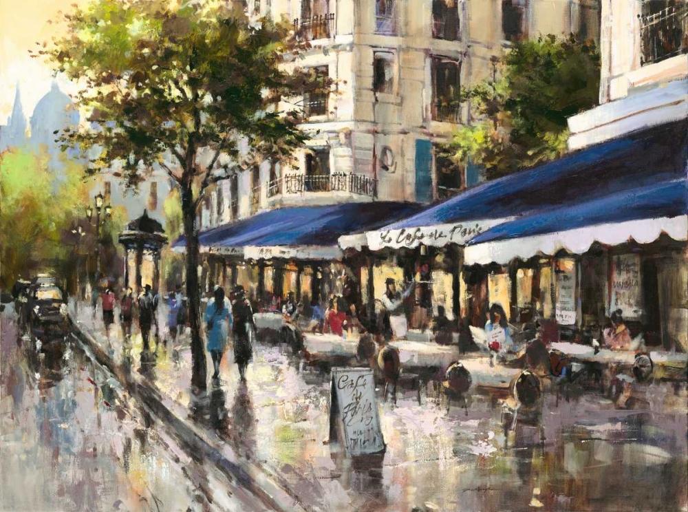 Avenue Des Champs-Elysees Blue art print by Brent Heighton for $57.95 CAD