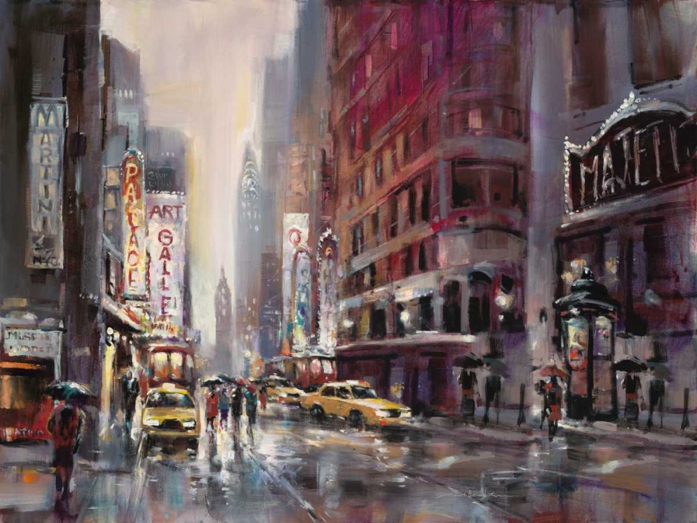 Manhattan Rain art print by Brent Heighton for $57.95 CAD