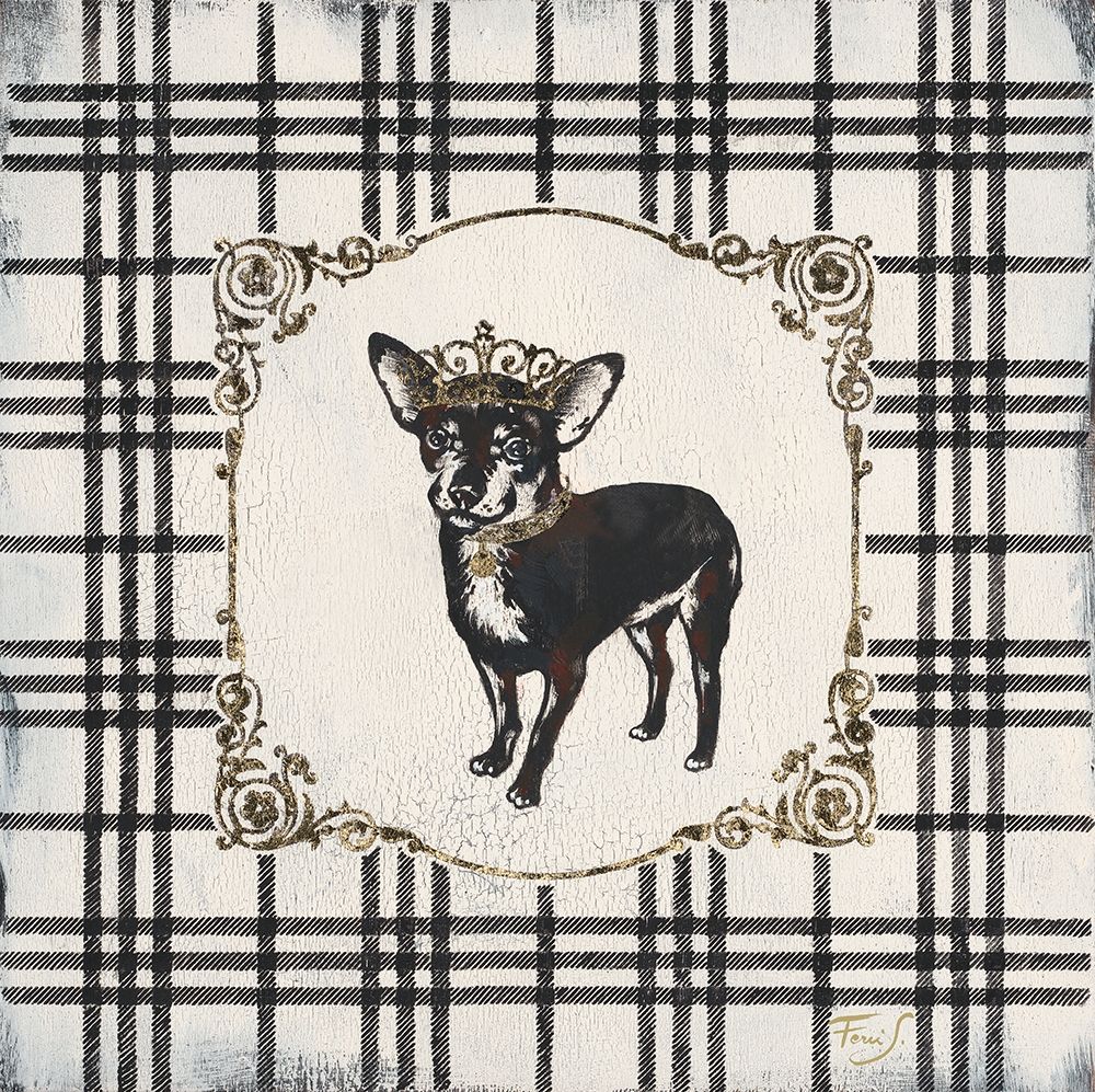 Plaid Chihuahua art print by Stefania Ferri for $57.95 CAD