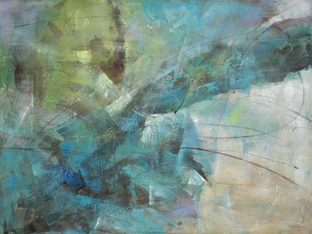 Aqua Explosion art print by Villarreal for $57.95 CAD