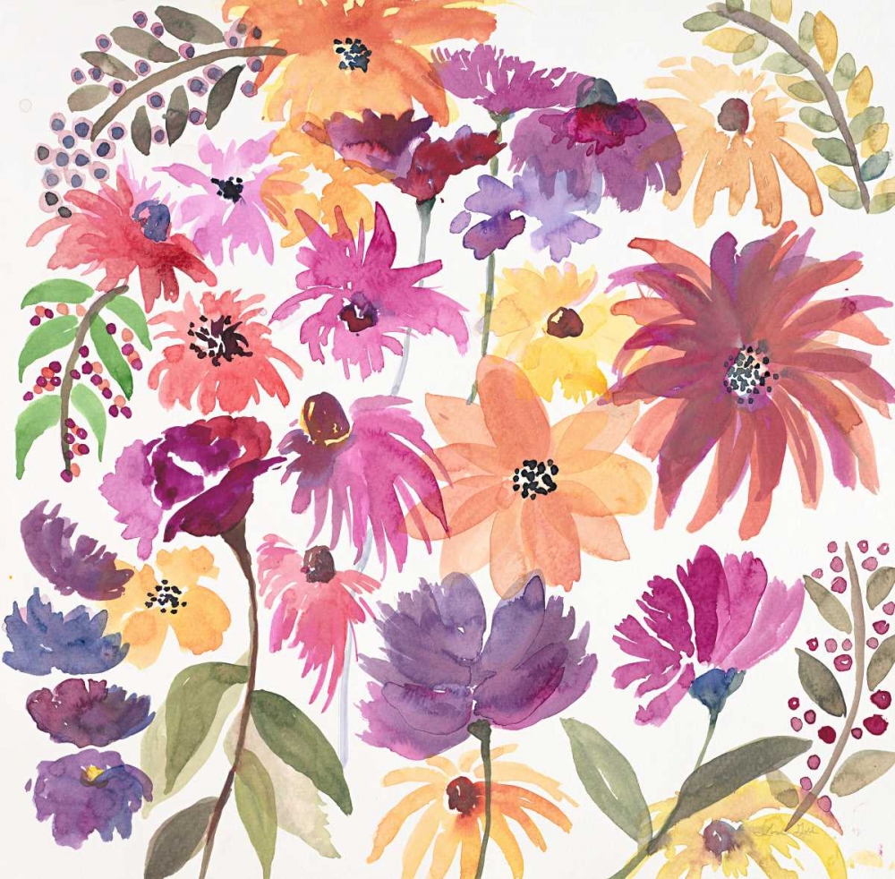 Playful Dancing Garden art print by Lora Gold for $57.95 CAD