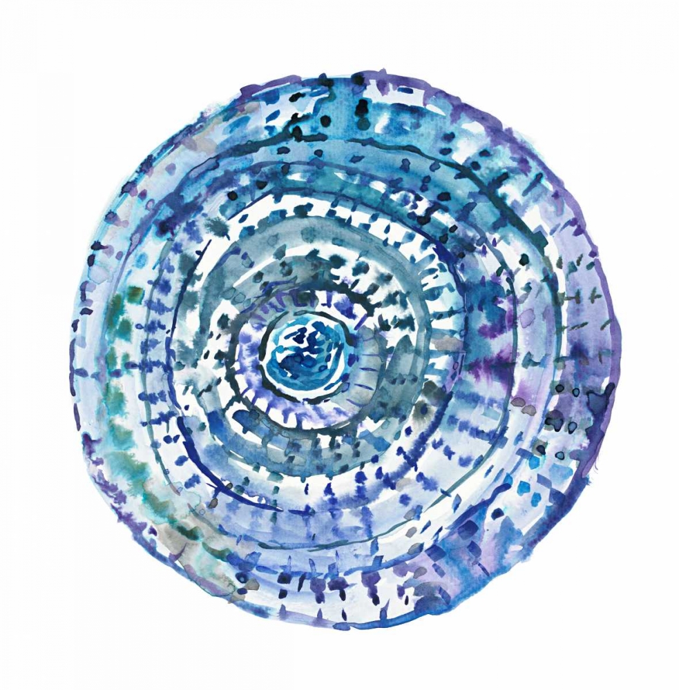 Watery Blue Mandala 1 art print by Lora Gold for $57.95 CAD