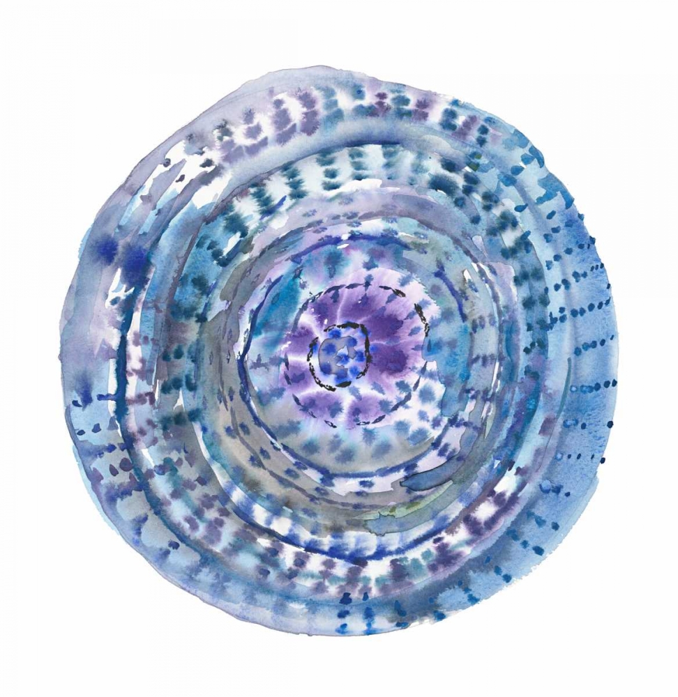 Watery Blue Mandala 2 art print by Lora Gold for $57.95 CAD