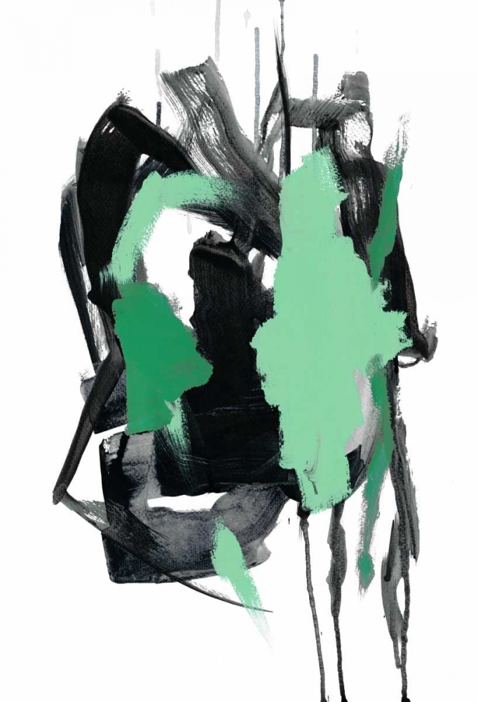 Gestural Brush, Green art print by Lora Gold for $57.95 CAD