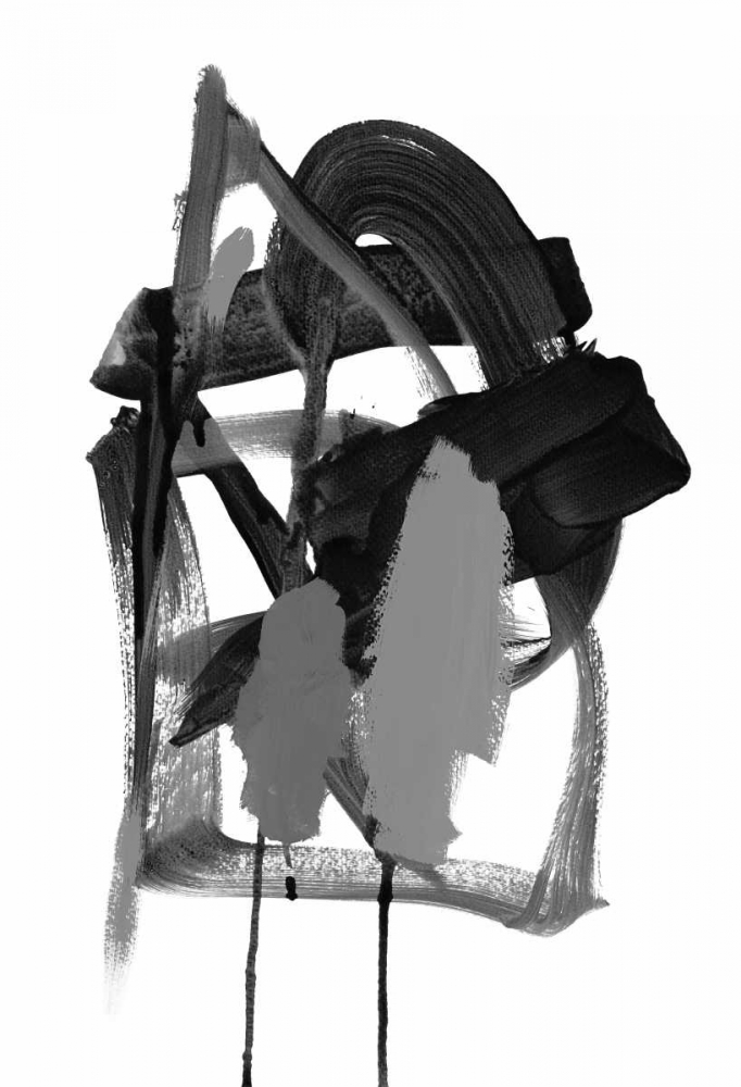Gestural Brush, Grey art print by Lora Gold for $57.95 CAD