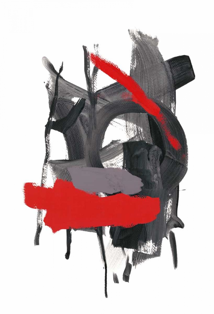 Gestural Brush, Red art print by Lora Gold for $57.95 CAD