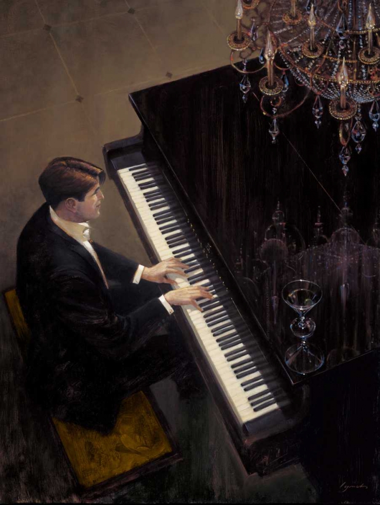Jazz Duet - Piano art print by Brent Lynch for $57.95 CAD