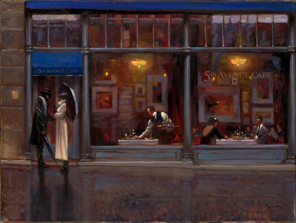 Fifth Avenue Cafe 1 art print by Brent Lynch for $57.95 CAD