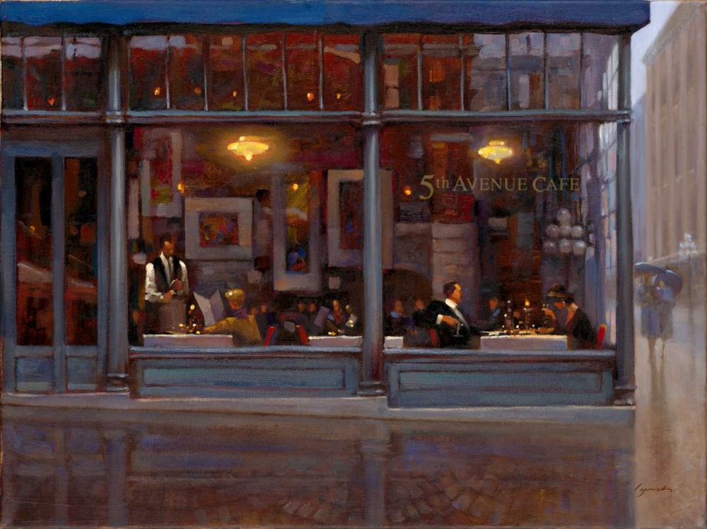 Fifth Avenue Cafe 2 art print by Brent Lynch for $57.95 CAD