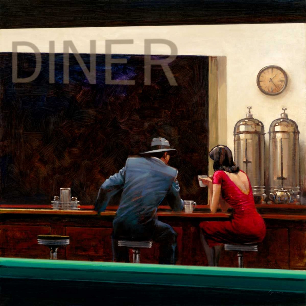 Evening Rendez Vous art print by Brent Lynch for $57.95 CAD