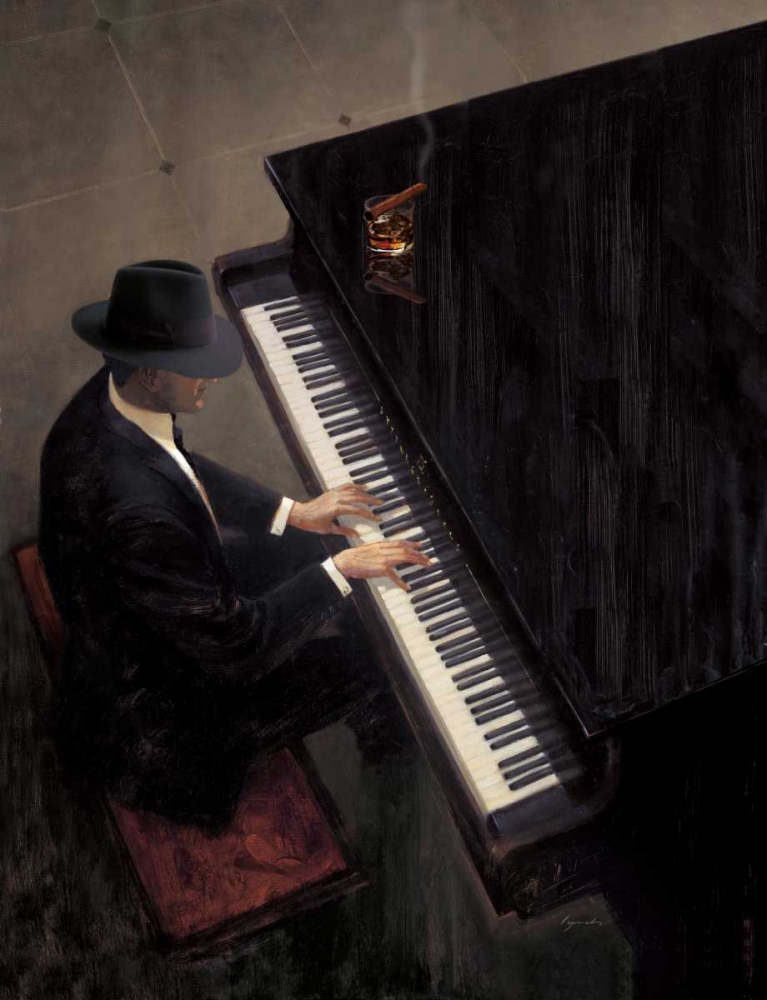 Piano Bar 1 art print by Brent Lynch for $57.95 CAD