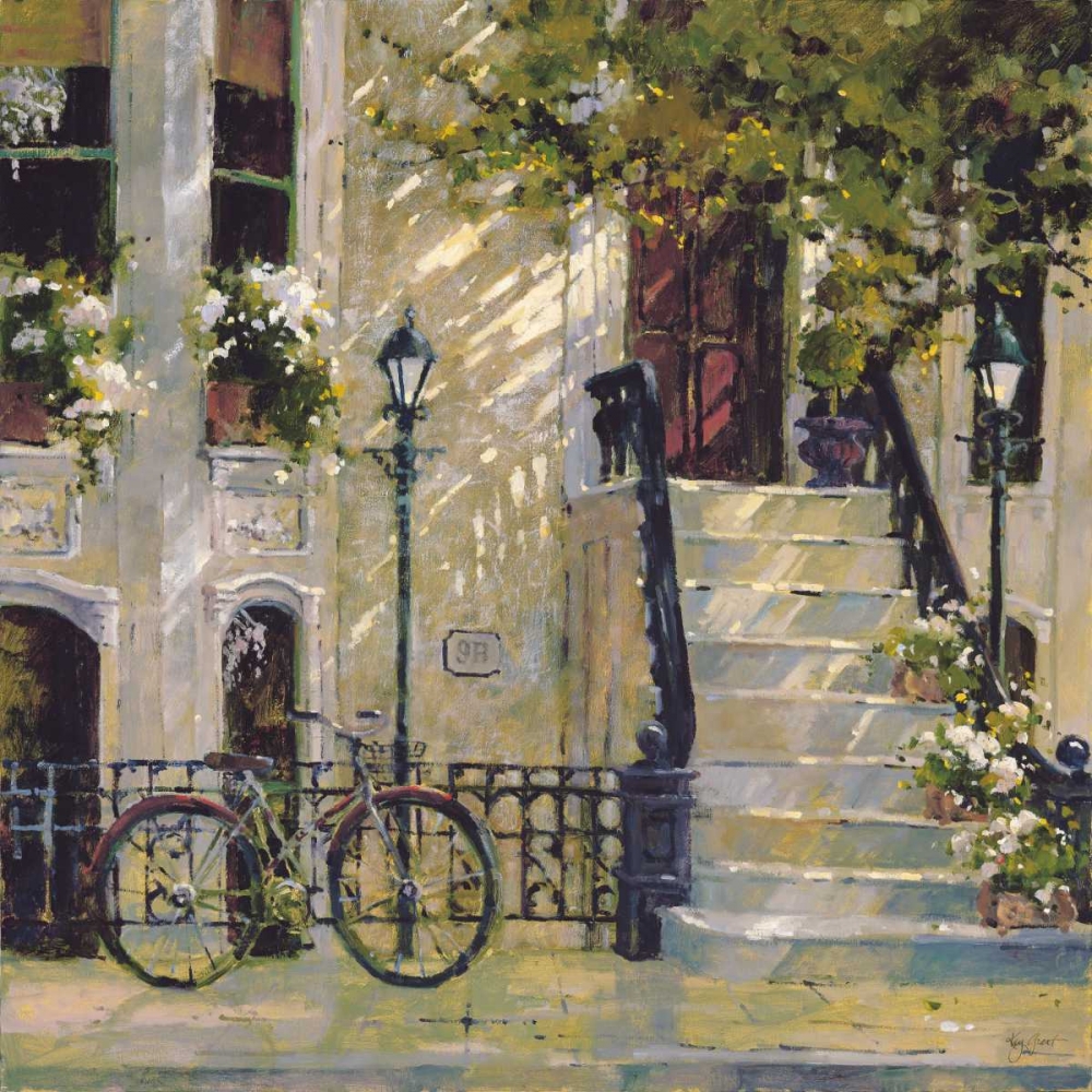 Floral Staircase art print by Kay Grant for $57.95 CAD