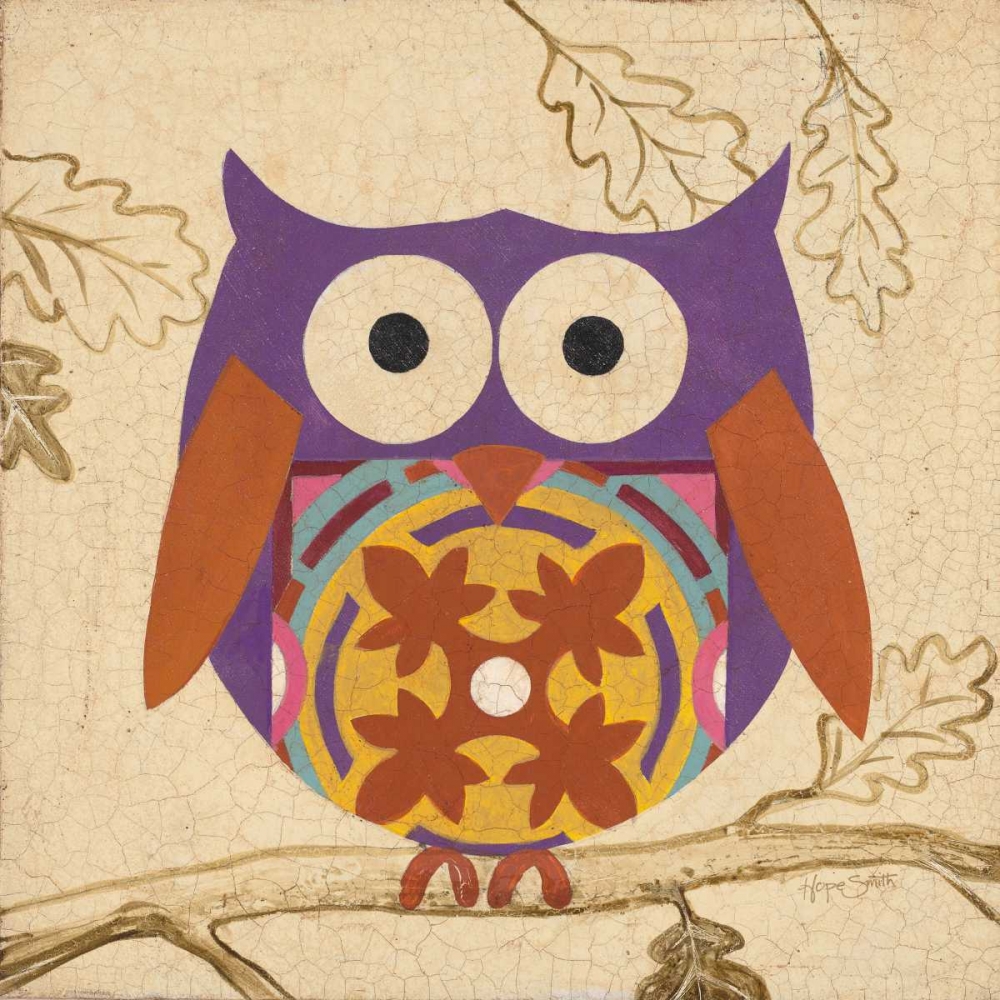 Plum Boho Owl art print by Hope Smith for $57.95 CAD