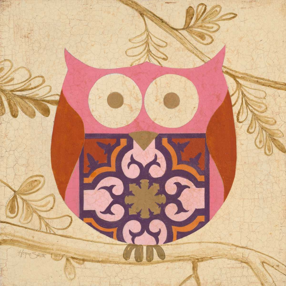 Pink Boho Owl art print by Hope Smith for $57.95 CAD