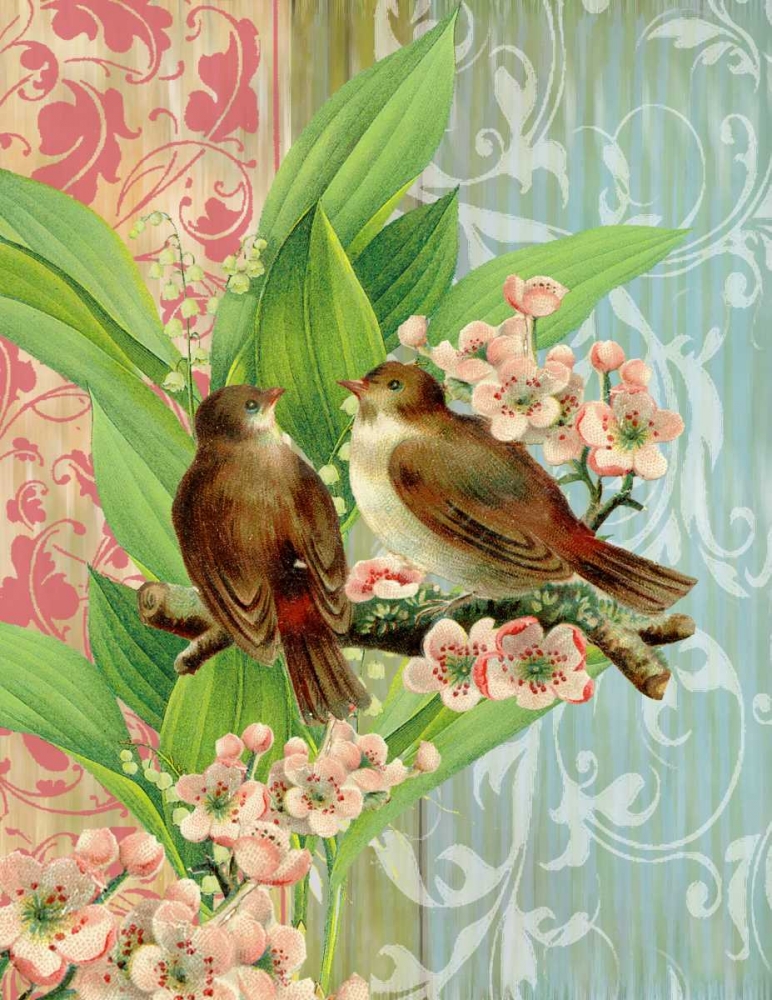 Finches and Blossoms art print by Walter Robertson for $57.95 CAD