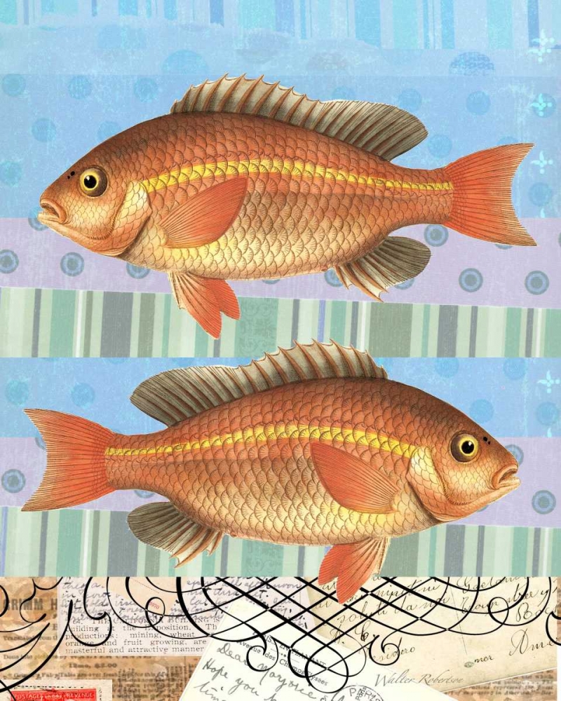 Double Fish Flourish art print by Walter Robertson for $57.95 CAD
