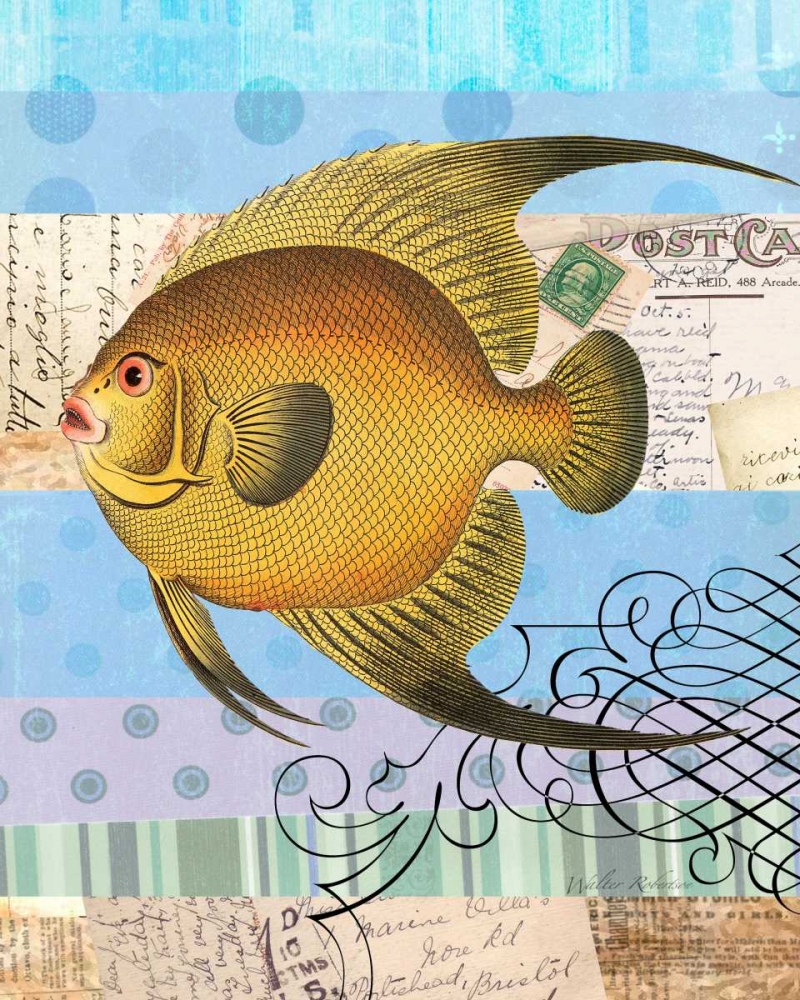 Single Fish Flourish art print by Walter Robertson for $57.95 CAD