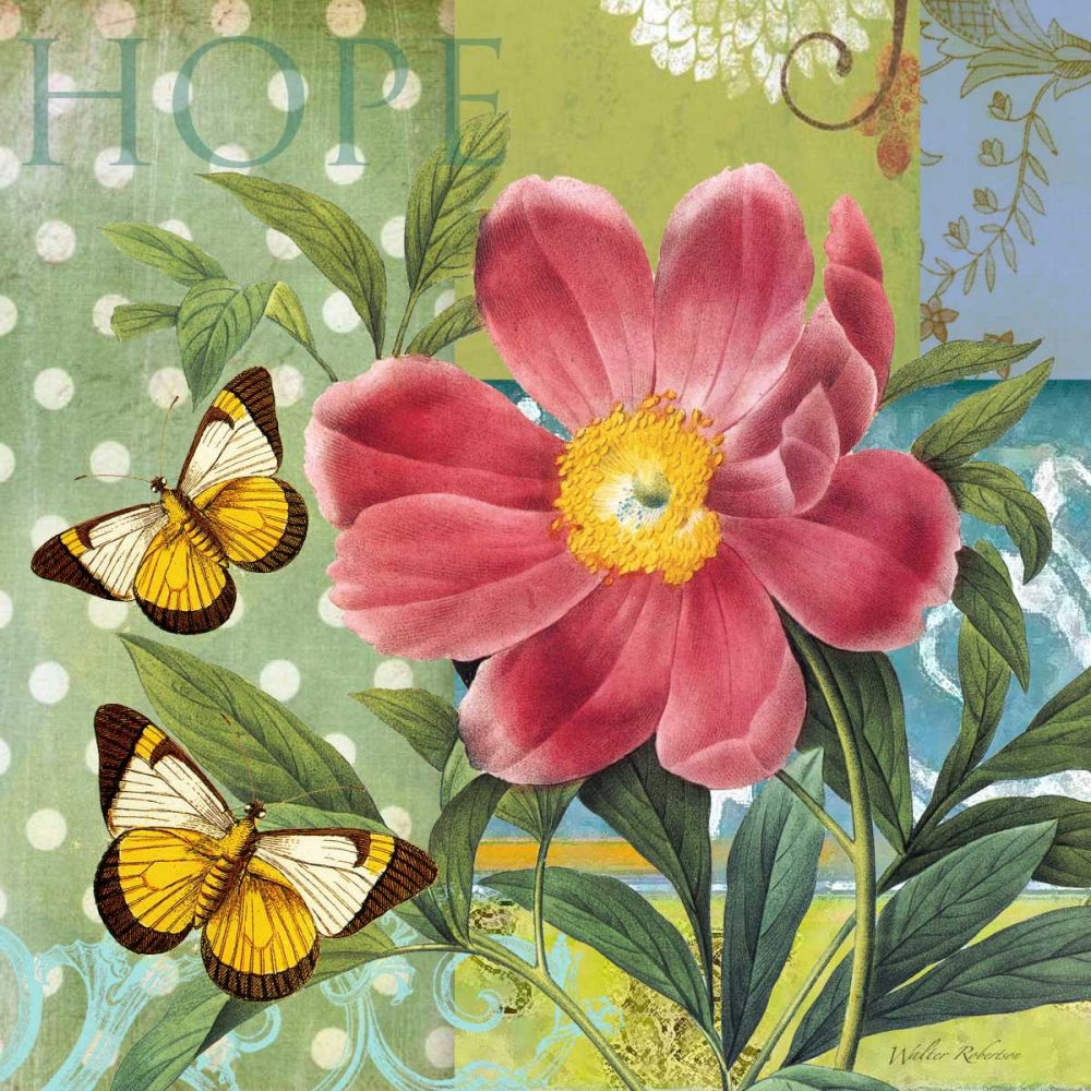 Polka dot Peony art print by Walter Robertson for $57.95 CAD
