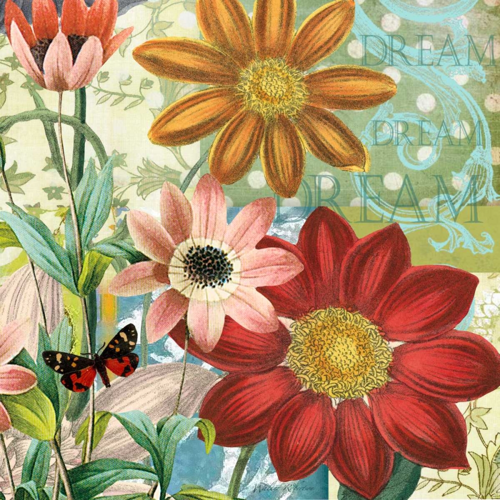 Polka dot Dahlia art print by Walter Robertson for $57.95 CAD