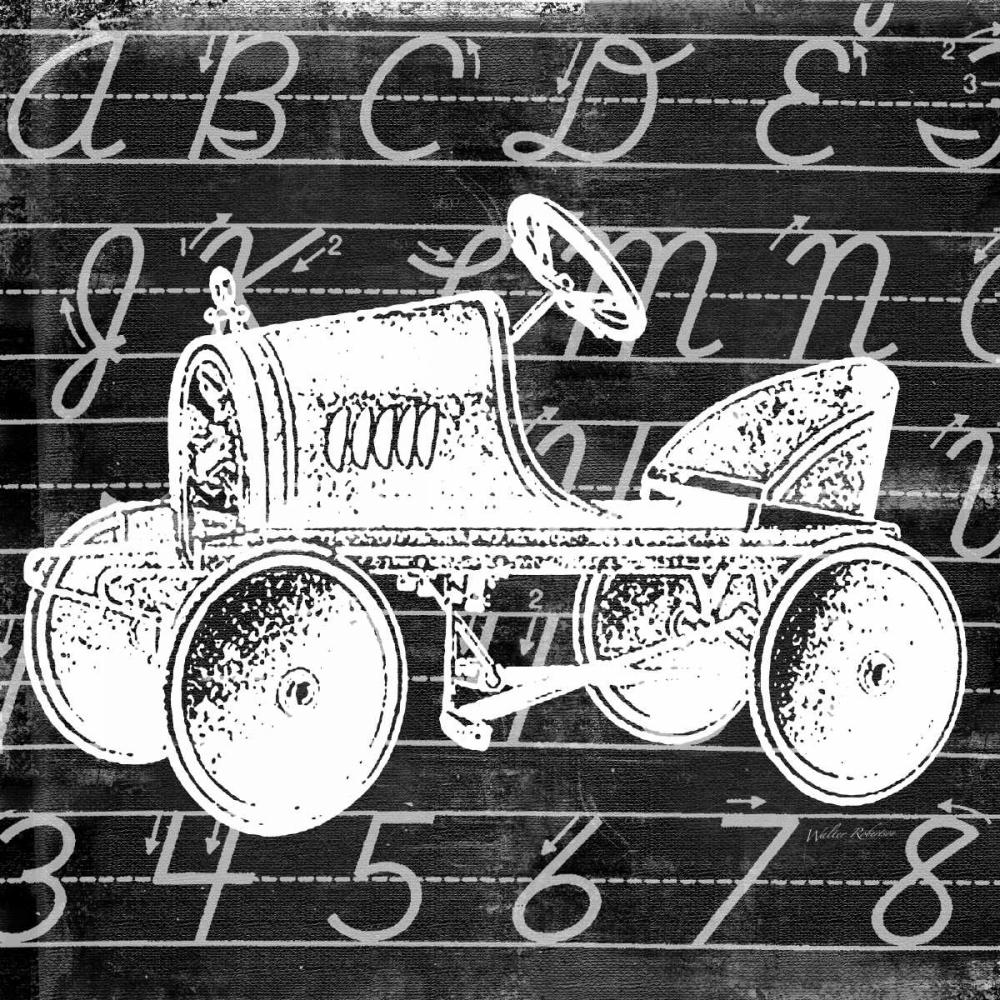 Blackboard Tractor art print by Walter Robertson for $57.95 CAD