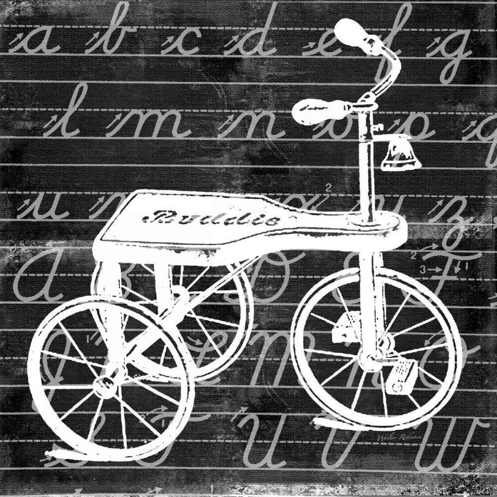 Blackboard Tricycle art print by Walter Robertson for $57.95 CAD