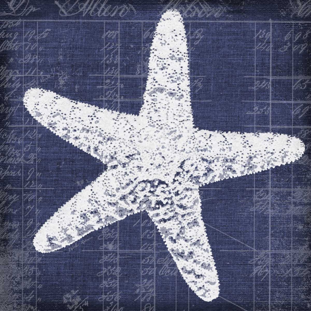 Blue Print Star Fish art print by Walter Robertson for $57.95 CAD