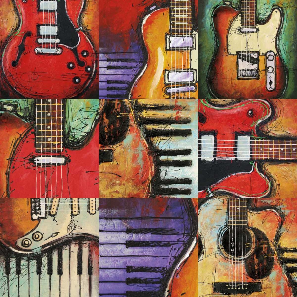Guitar Elements art print by Bruce Langton for $57.95 CAD