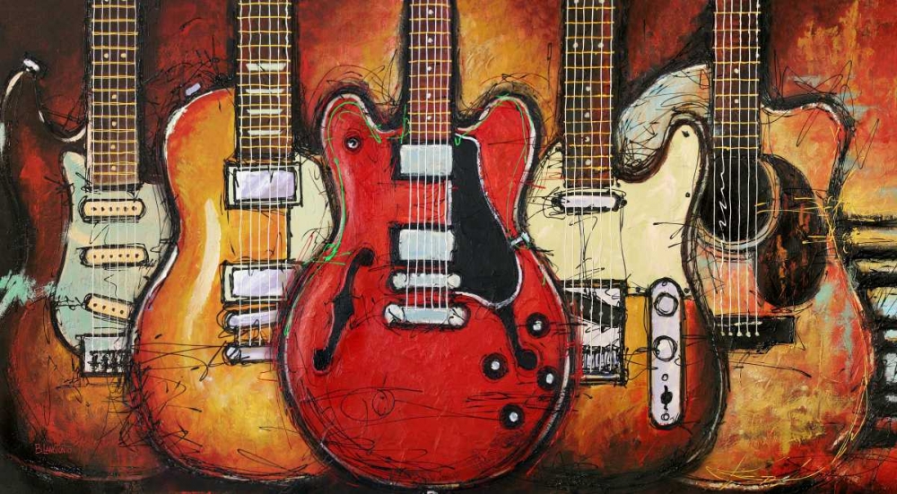Guitar Collage art print by Bruce Langton for $57.95 CAD