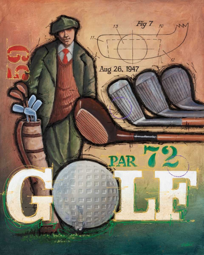 Vintage Golf 1 art print by Bruce Langton for $57.95 CAD