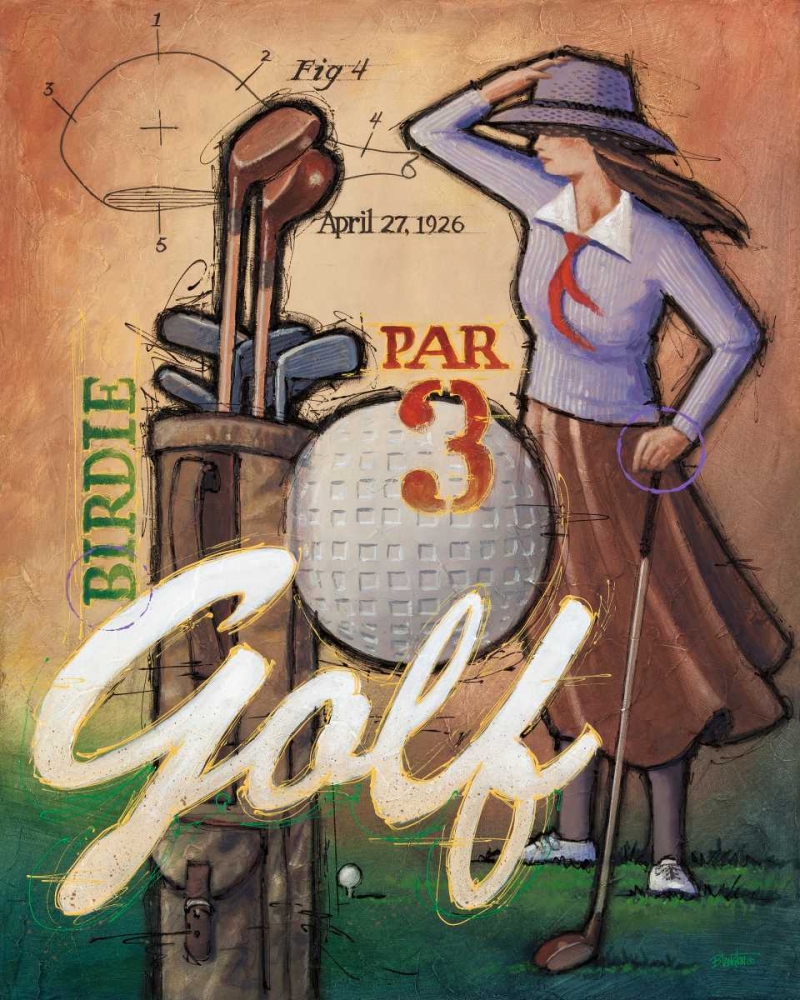 Vintage Golf 2 art print by Bruce Langton for $57.95 CAD