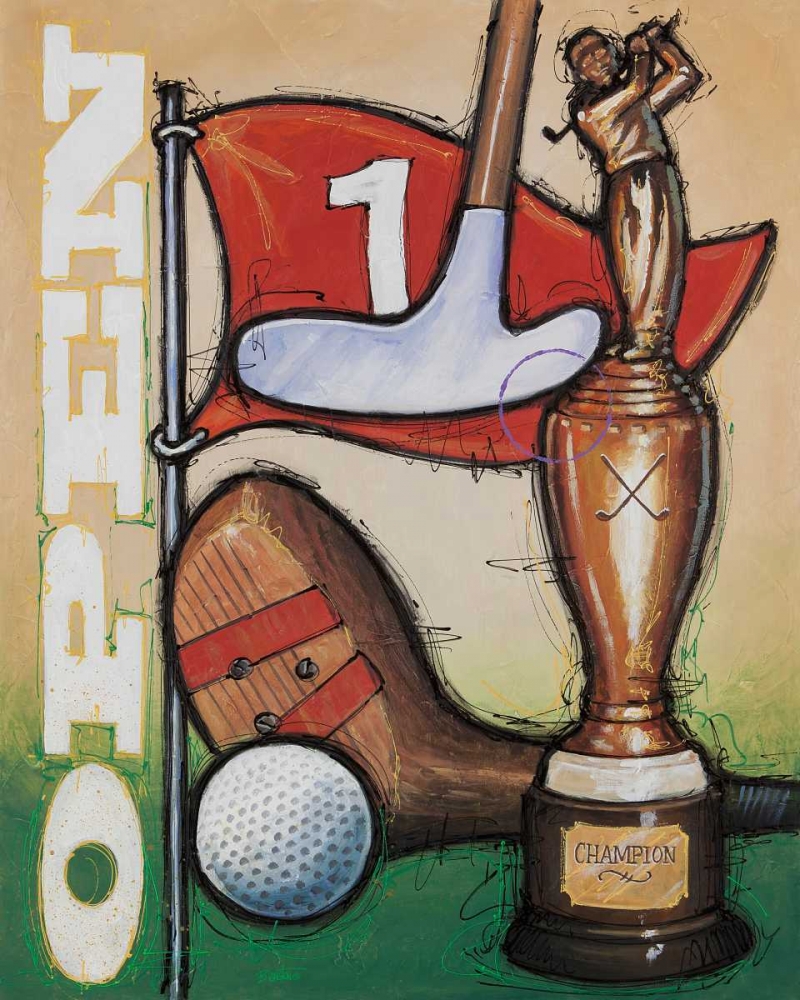Vintage Golf 3 art print by Bruce Langton for $57.95 CAD