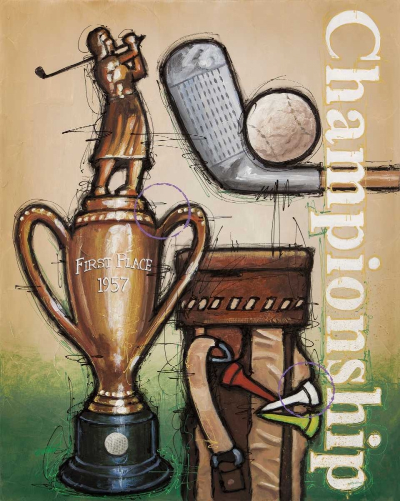 Vintage Golf 4 art print by Bruce Langton for $57.95 CAD