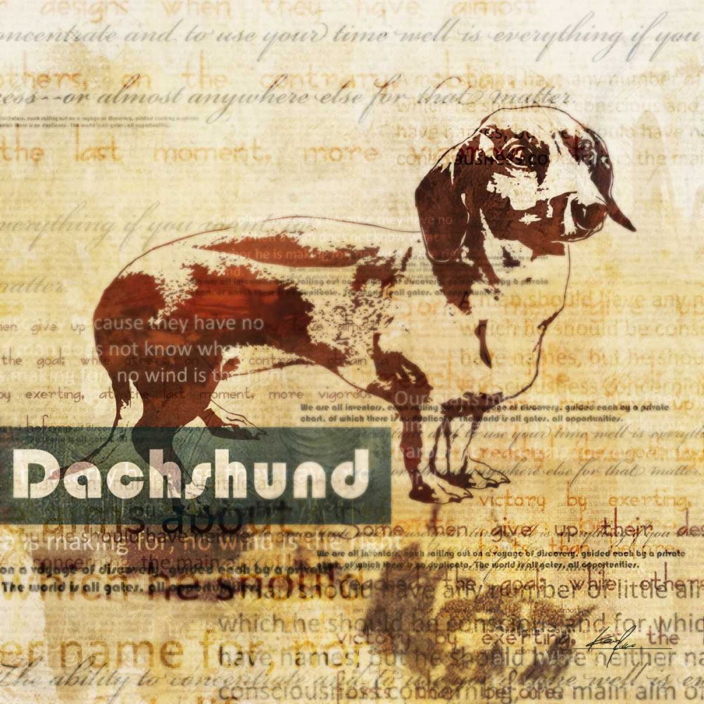 Dachshund Sketch art print by Ken Roko for $57.95 CAD