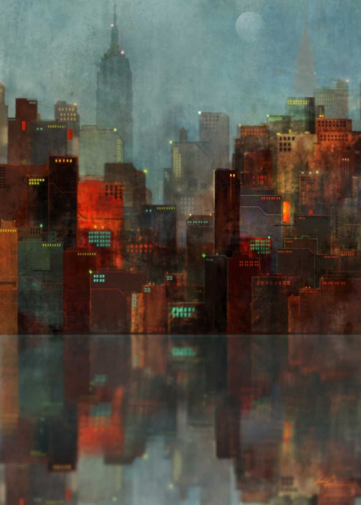 Blue New York art print by Ken Roko for $57.95 CAD