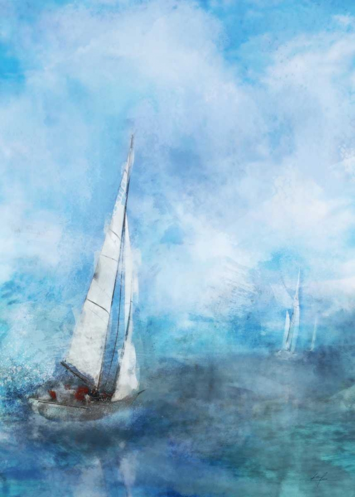 Sailing Sea 1 art print by Ken Roko for $57.95 CAD