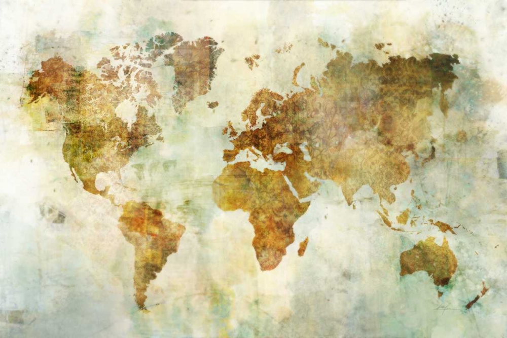 Global Patterned Map art print by Ken Roko for $57.95 CAD
