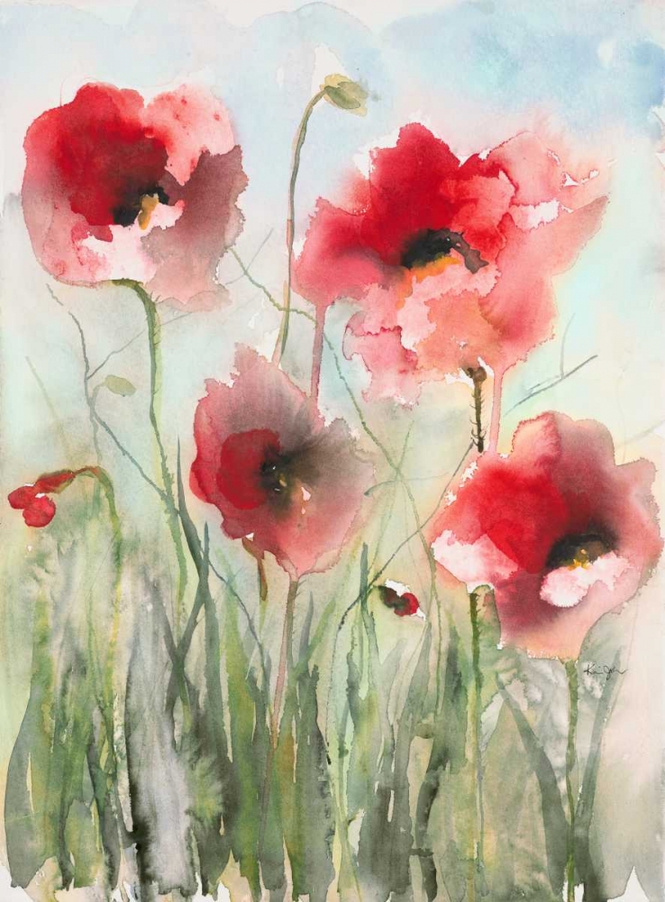 Field Poppies 2 art print by Karin Johannesson for $57.95 CAD