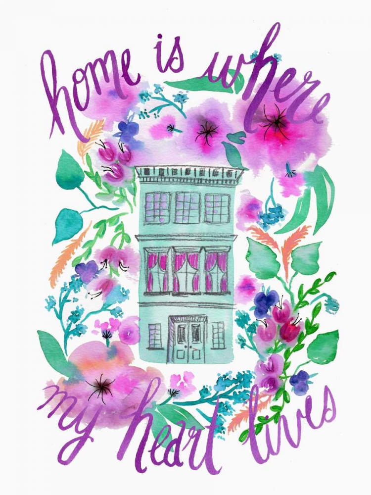 Home Is Where My Heart Is art print by Esther Bley Designs for $57.95 CAD