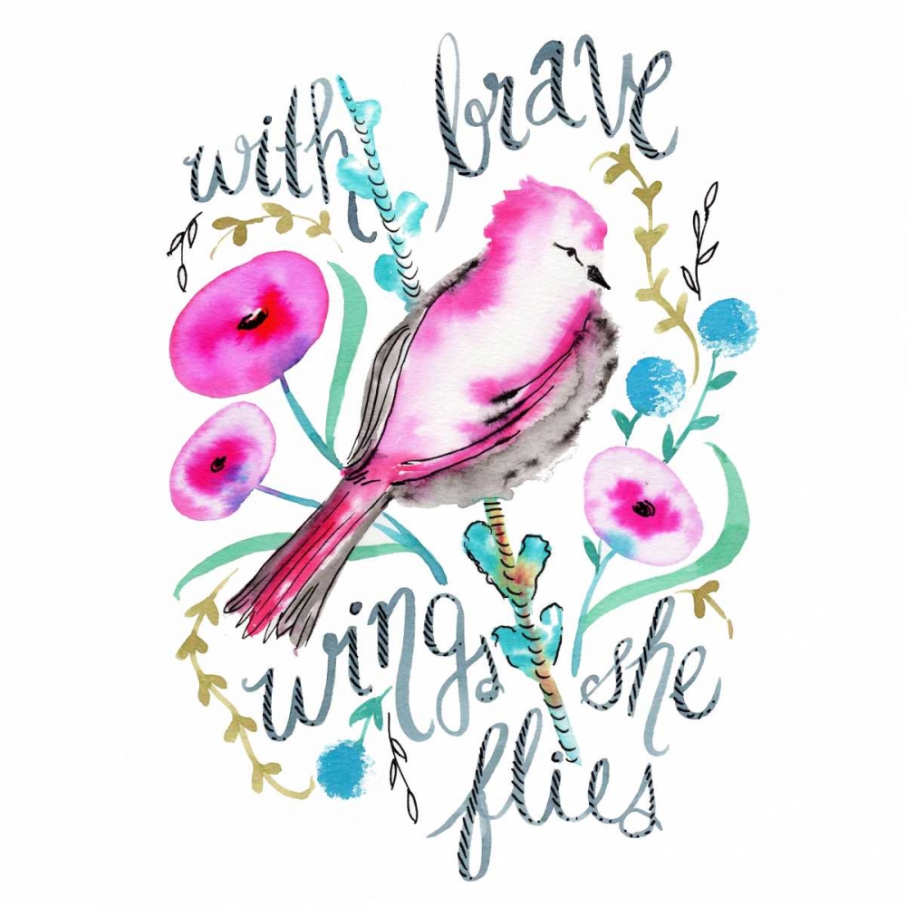 With Brave Wings She Flies art print by Esther Bley Designs for $57.95 CAD