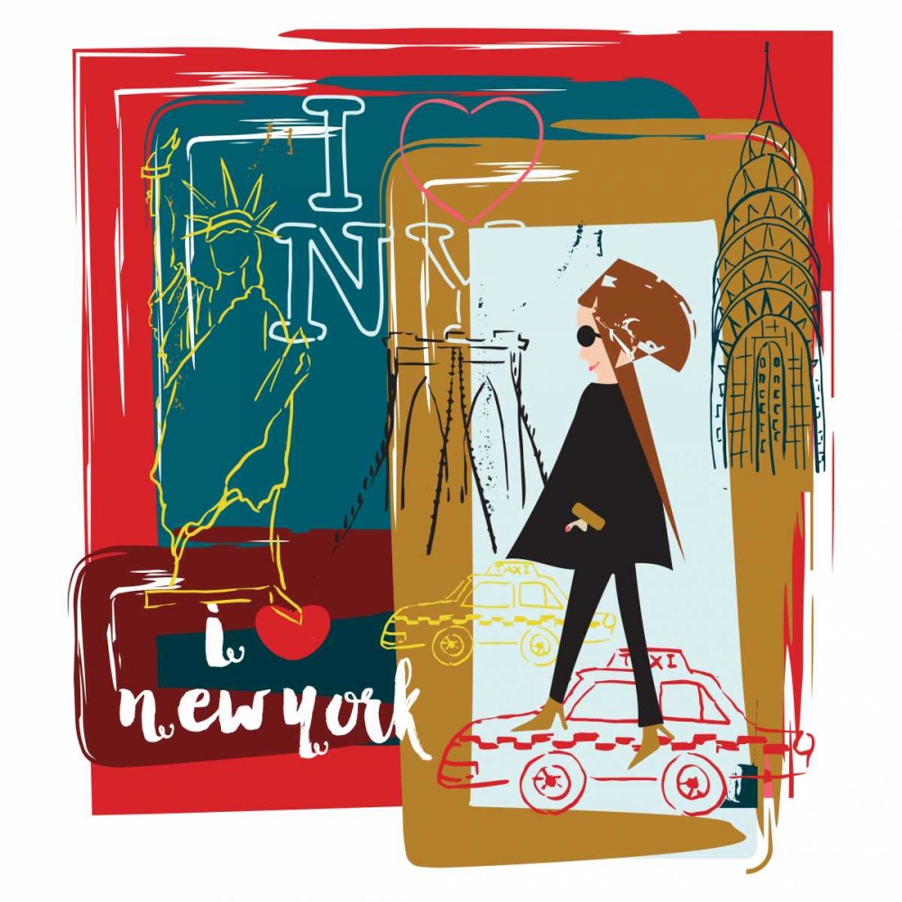 I Love New York art print by Esther Bley Designs for $57.95 CAD