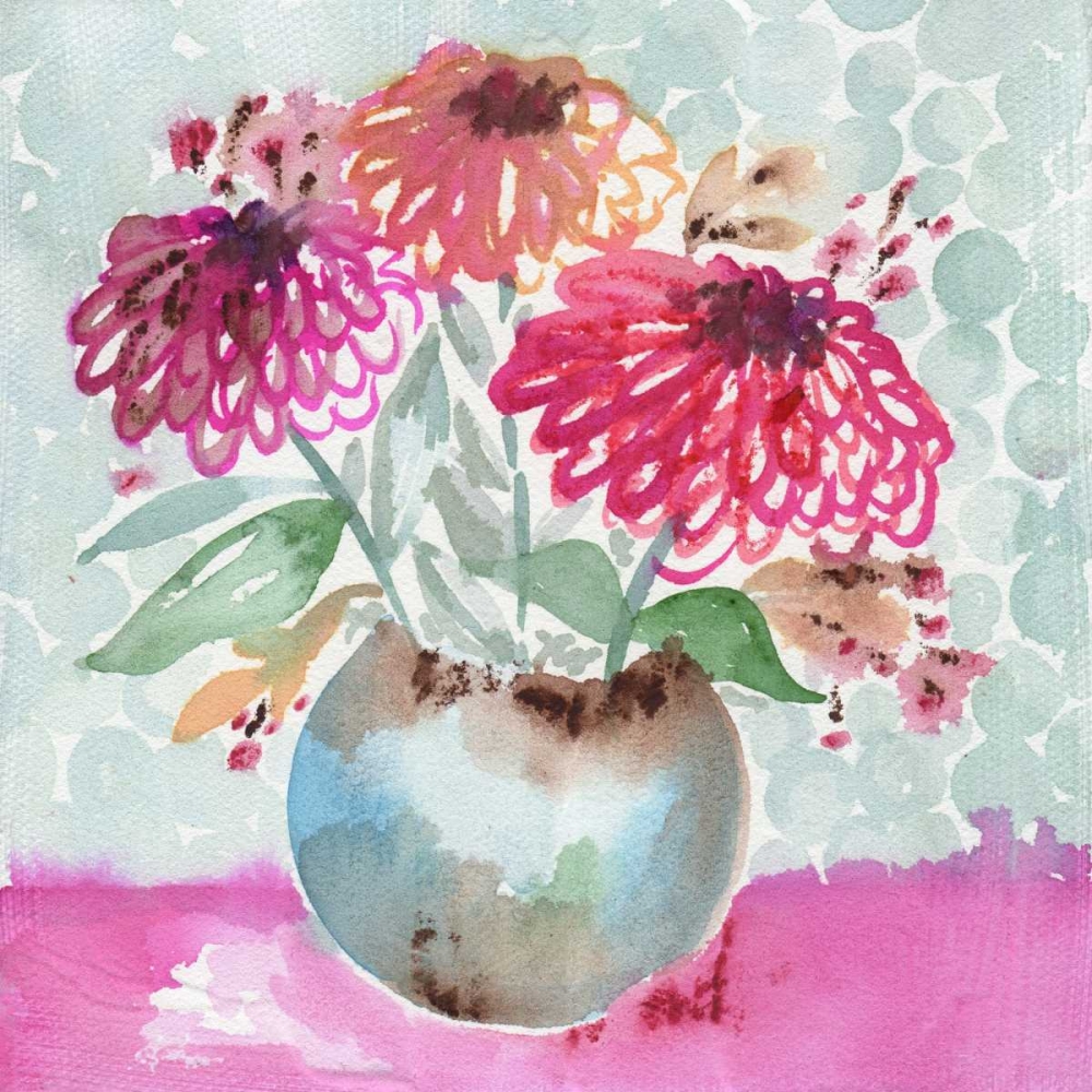 Bright Zinnias art print by Esther Bley Designs for $57.95 CAD