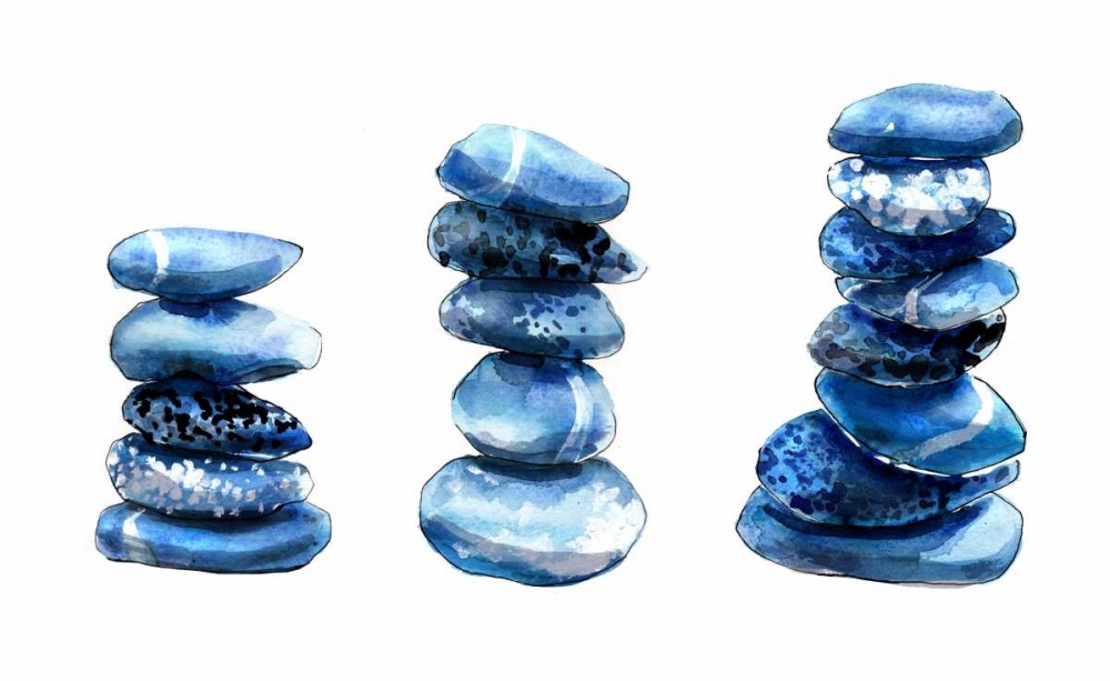 Sea Blue Stones art print by Crystal Smith for $57.95 CAD