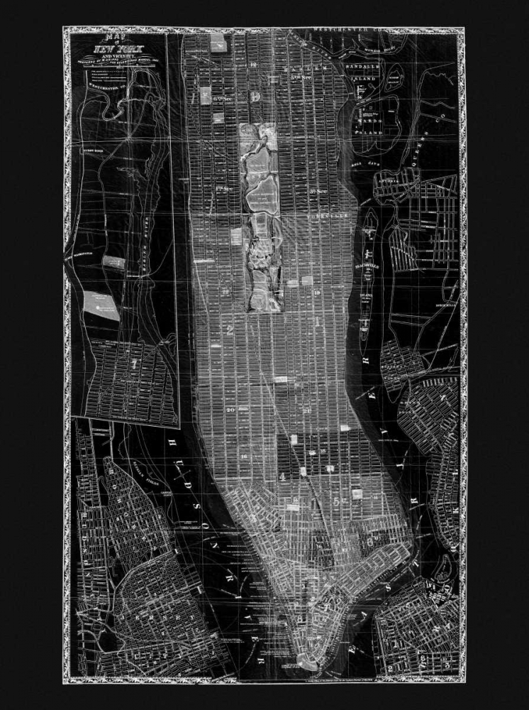 NY Map Circa 1865 art print by Adam Shaw Cartography for $57.95 CAD