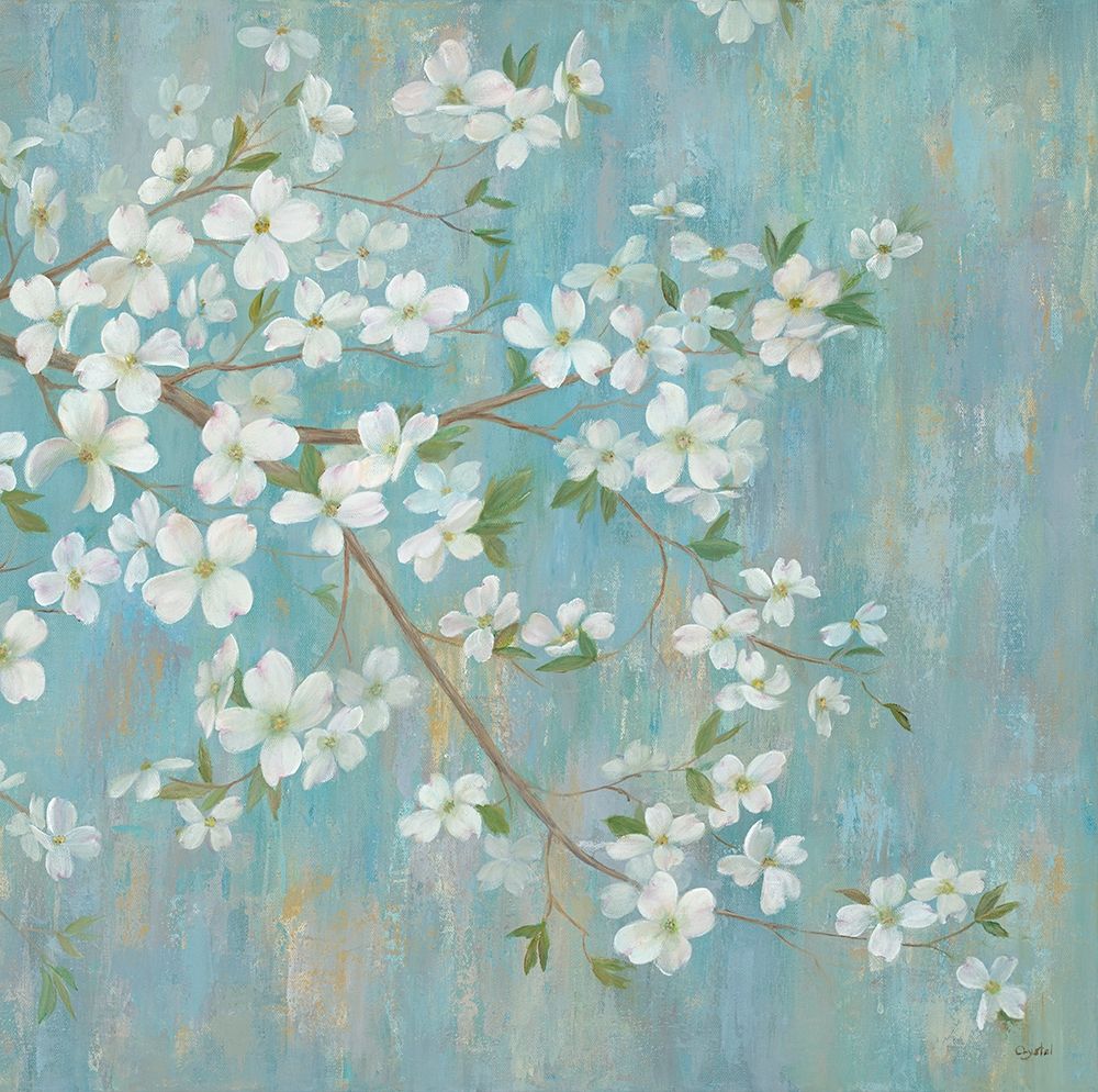 Gold Leaf Blossom Branch Panel art print by Crystal Ng for $57.95 CAD
